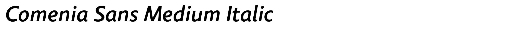 Comenia Sans Medium Italic image